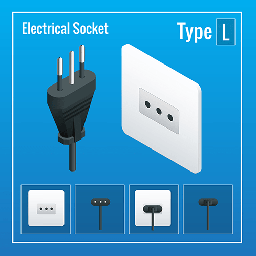 Libya power plug socket type L