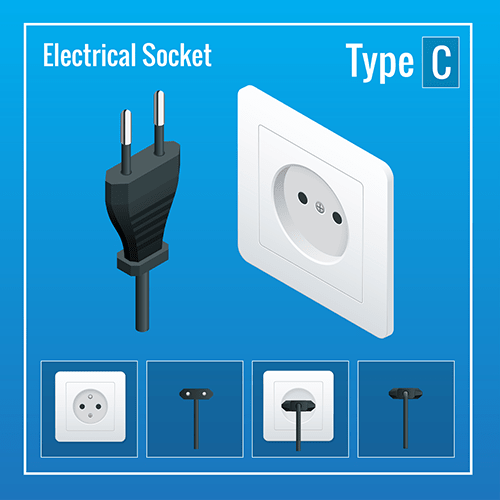 Cuba power plug socket type c