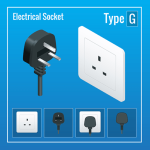 Irland Steckdosen Stecker Adapter Typ