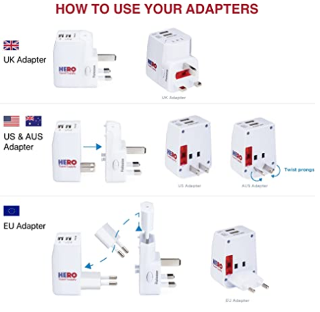 usa to australia power adapter